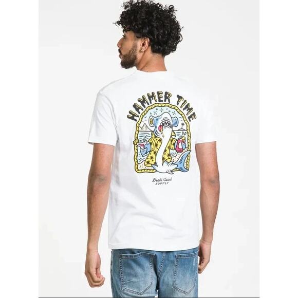 Death Coast Supply Shark Hammer Time T-shirt Medium - Picture 1 of 5